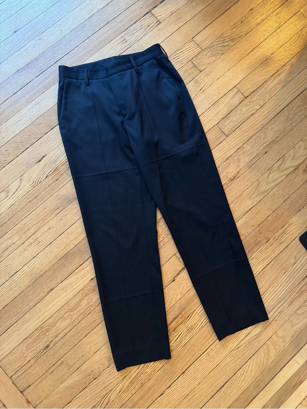 MM6 Maison Martin Margiela Black Straight-Leg Trousers